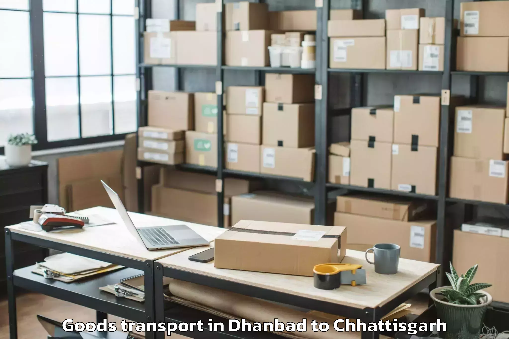 Professional Dhanbad to Sakti Goods Transport